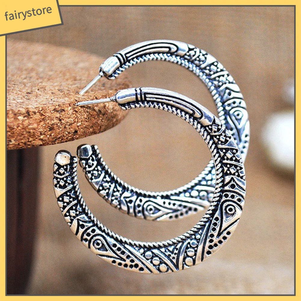 Hoa tai xi bạc phong cách vintage cho nữ