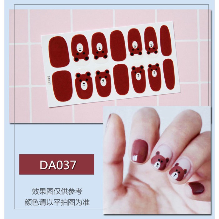 Dán móng tay ❌ 3D Korean Style Fashion nail sticker loại tốt [DA021-040]