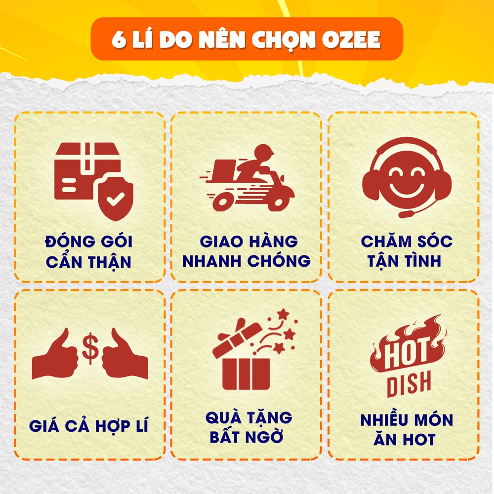 Đậu hà lan tỏi ớt Ozee hộp 450g siêu ngon đồ ăn vặt Hà Nội