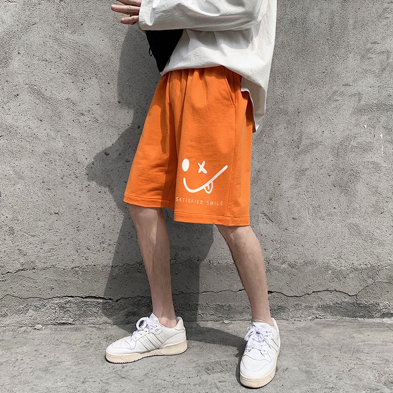 Quần short 5 tấc ống rộng mỏng thời trang thể thao hip hop mùa hè Hàn Quốc giản dị cho nam