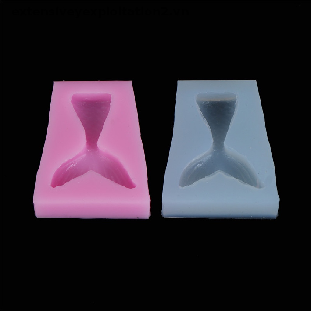 Bộ 2 khuôn silicone tạo hình đuôi nàng tiên cá trang trí bánh