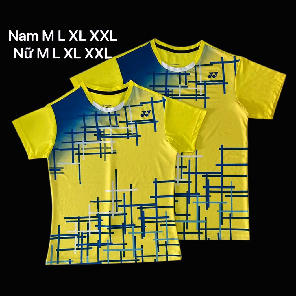 Áo cầu lông Yonex 2020 Nam Nữ Vàng AT12 1 Áo