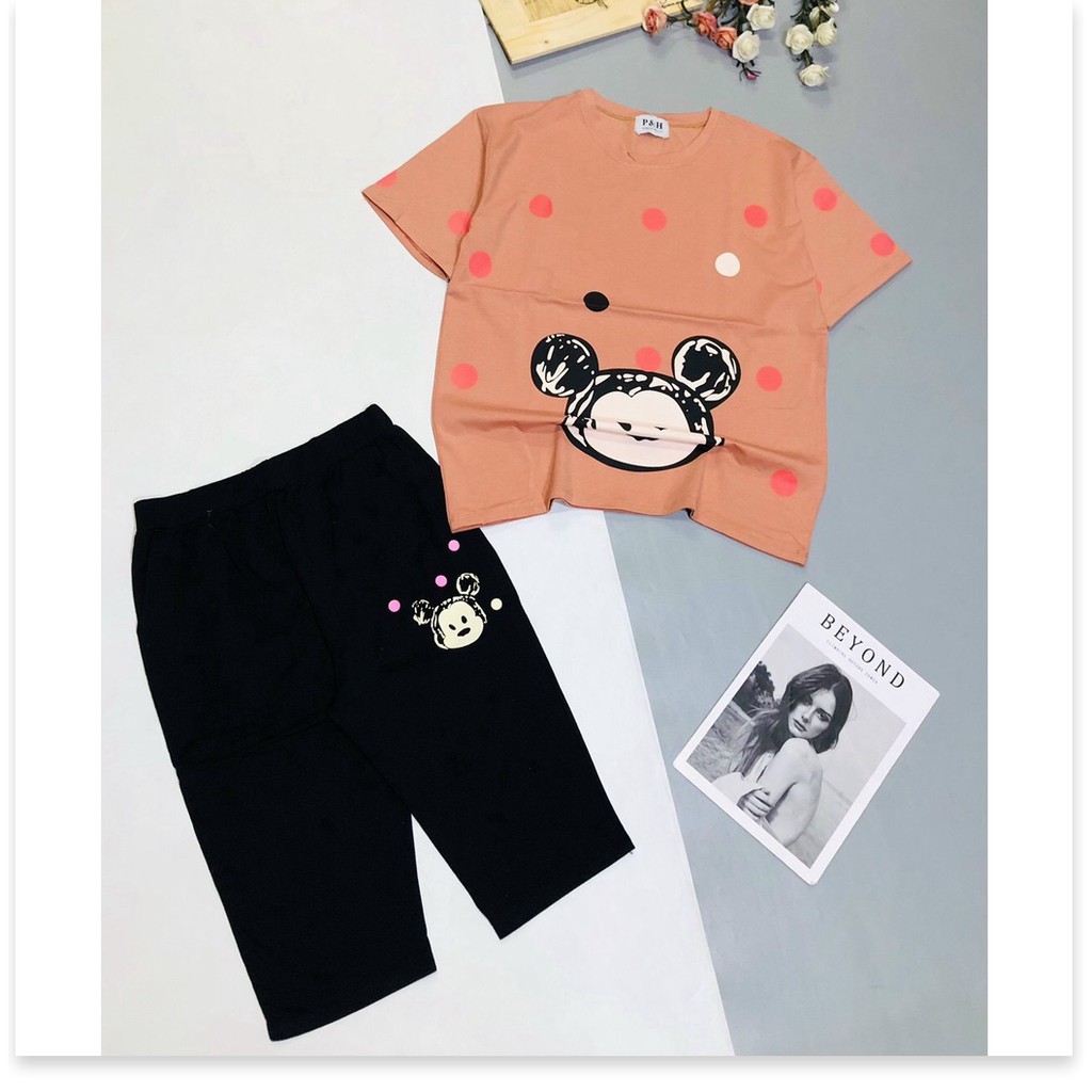 ĐỒ BỘ MẶC NHÀ NỮ QUẦN LỬNG ÁO THUN HỢP THỜI TRANG KOKO MI STORE