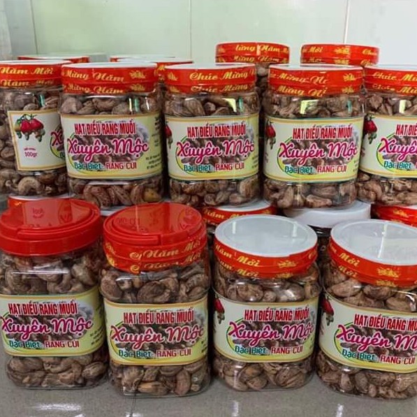 01kg Hạt Điều Rang Muối Loại 1 Xuất Khẩu (2 hộp hoăc 2 bịch như hình).