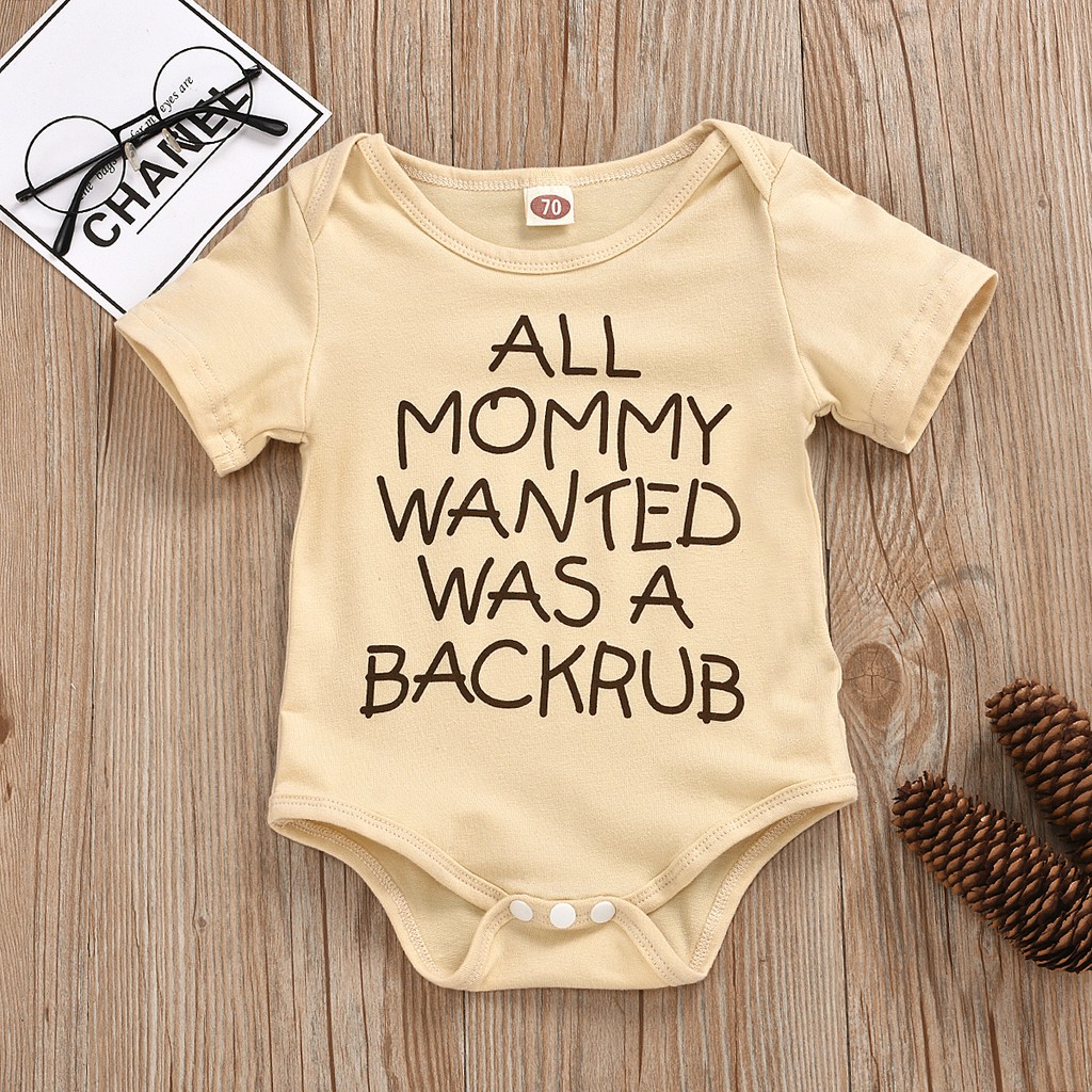 Bộ Bodysuit In Chữ Cho Bé