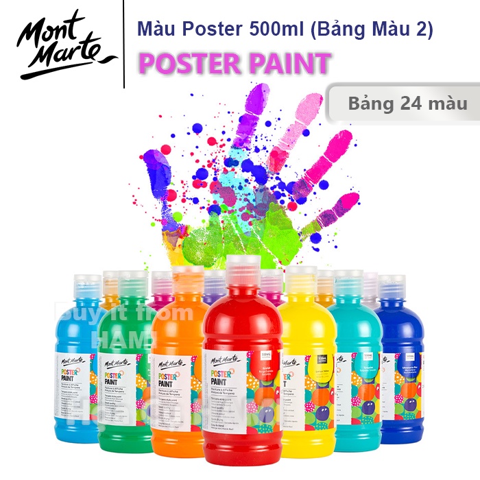 Màu Nước Poster Paint Mont Marte (Bảng Màu 2)