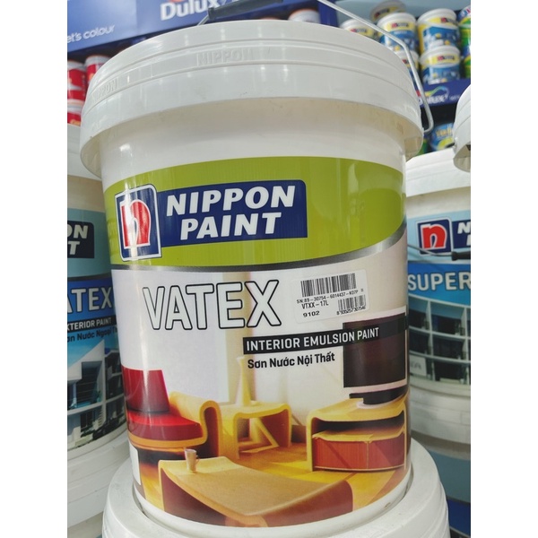 Nippon VATEX trắng 18lit -26kg( giá rẻ giao siêu tốc luôn )Hàng chính hãng cty nhật bản