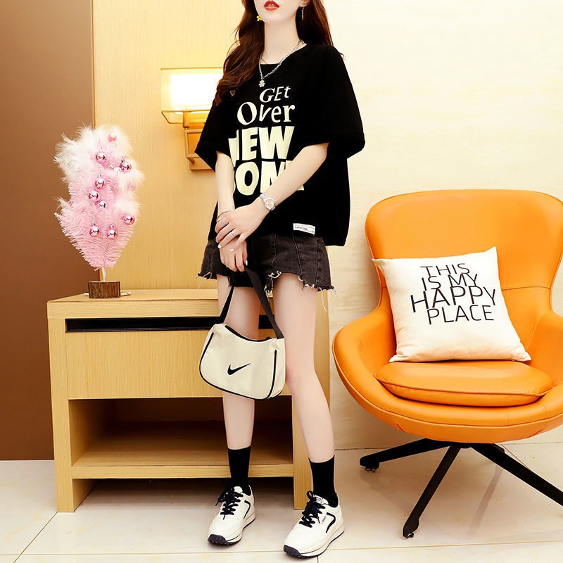 Áo Thun Ngắn Tay Dáng Rộng Thời Trang Hàn Quốc Dành Cho Nữ