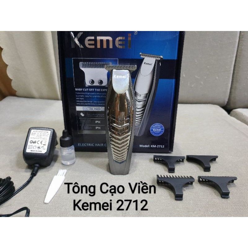 Tông Đơ Chấn Viền Chuyên Nghiệp Kemei KM-2712 Hàng Nhập Khẩu Chính Hãng.(Ảnh thật)