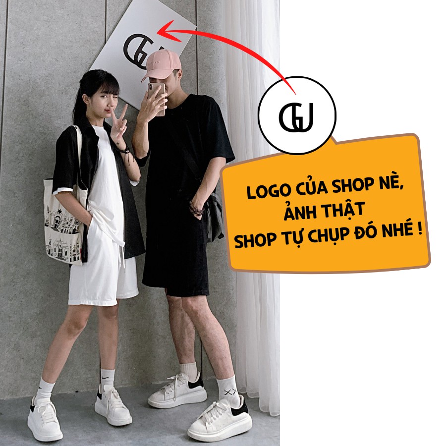 Quần Đùi Nam Nữ 100% Vải Cotton Cực Mát, Dáng Rộng Unisex Che Đùi To, Đùi Bé GUF