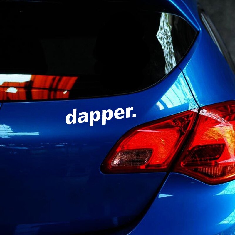 Miếng sticker &quot;Dapper&quot; dán trang trí ô tô độc đáo 14.7cm x 4cm