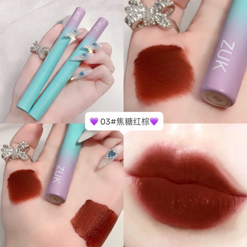 [Hàng mới về] Son kem lì ZUK mềm mịn chất nhung bám màu không dễ lem thành ly