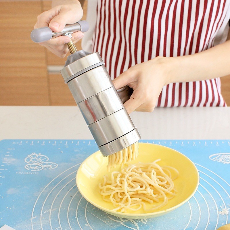 Dụng cụ làm bún mì tươi bằng inox tại nhà kèm 5 khuôn