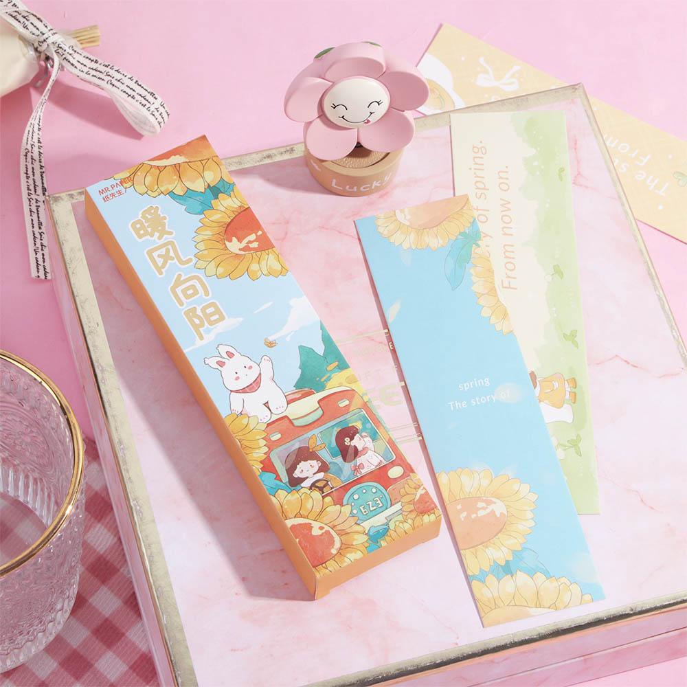 Pewany Spring Thẻ Đánh Dấu Trang Sách Phong Cách Retro Lãng Mạn Cho Học Sinh
