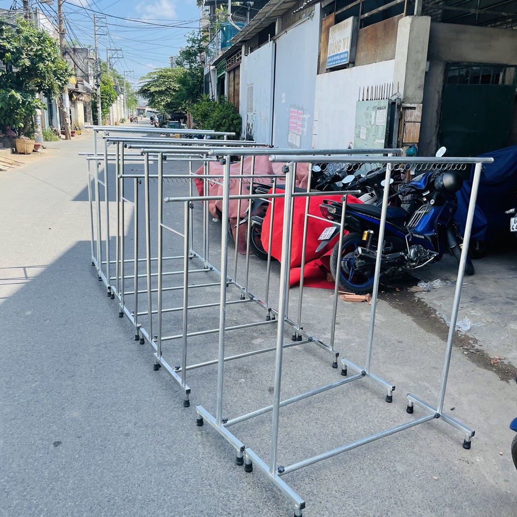 Sào treo đồ đôi 2 tầng, INOX cao cấp, tháo lắp dễ dàng