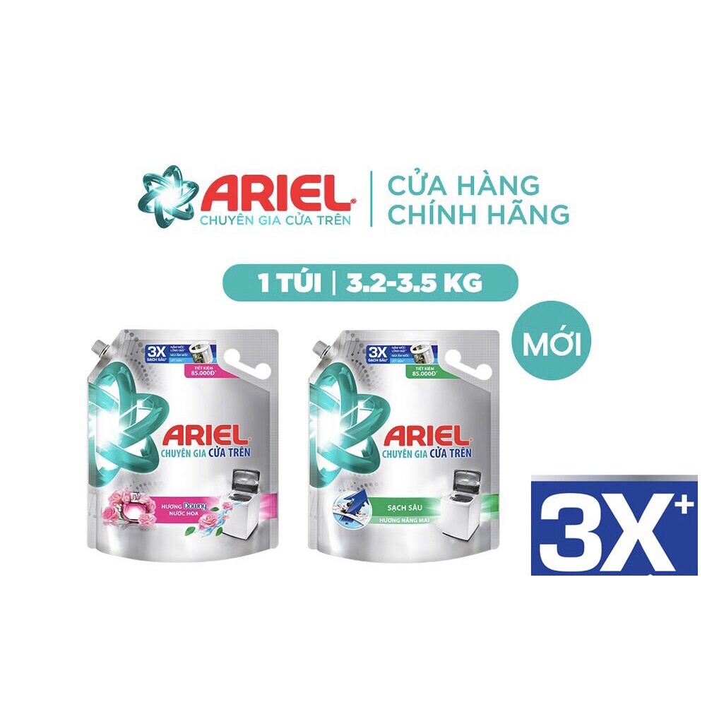 Nước giặt ariel CHUYÊN GIA cửa trên 3,5kg 3X SẠCH SÂU Hương Nắng Mai