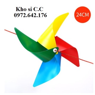100 chong chóng nhựa 4 cánh 4 màu size 24cm