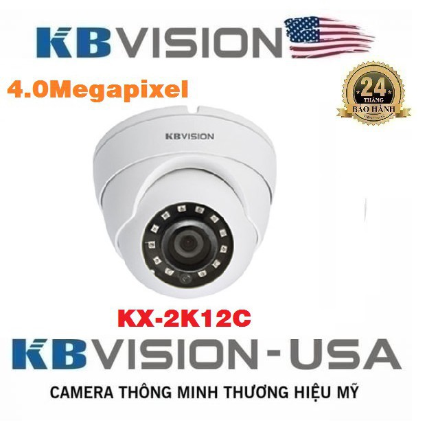 Camera Dome HDCVI hồng ngoại 4.0 Megapixel KBVSION KX-2K12C