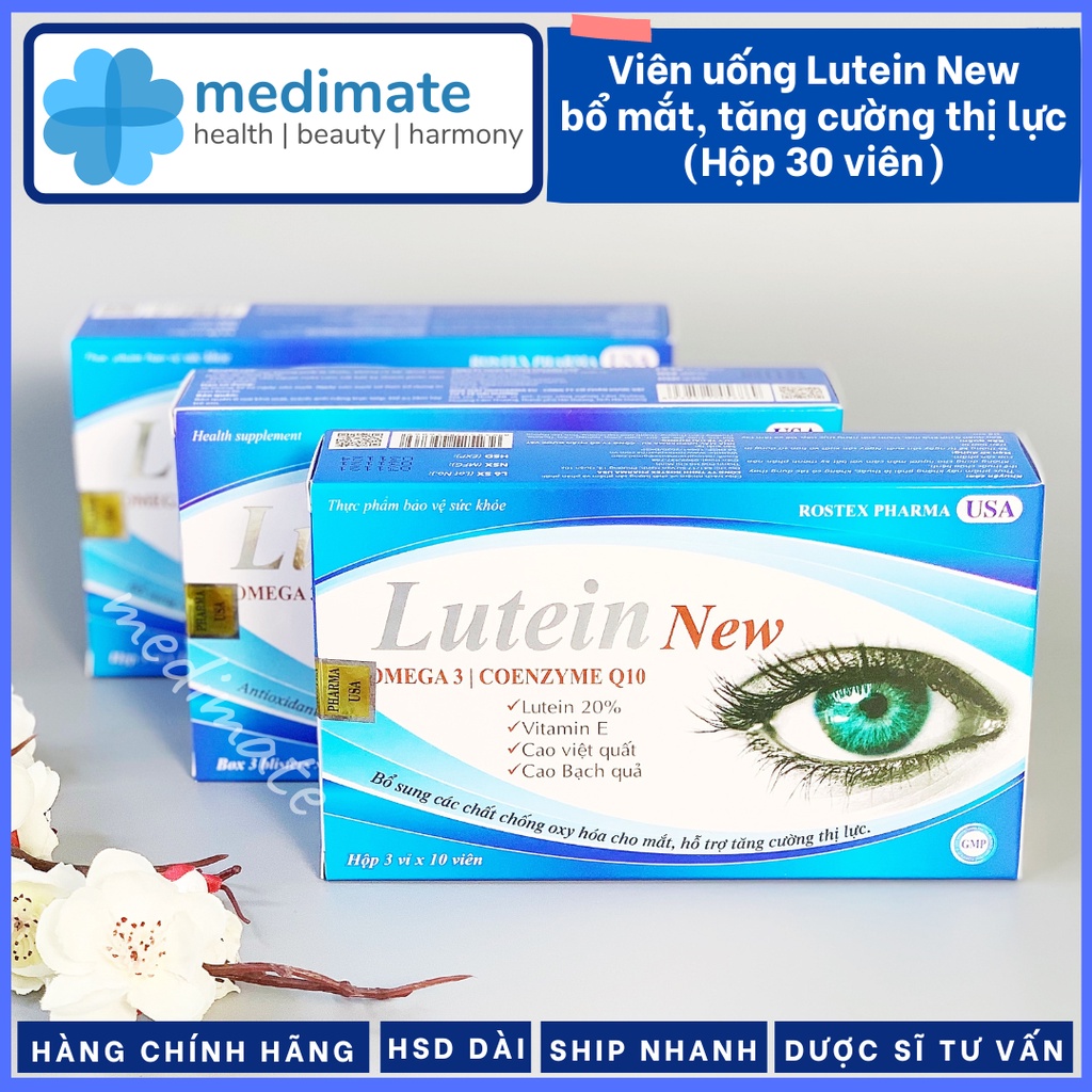 Viên uống bổ mắt Lutein New bổ sung dưỡng chất cho mắt, tăng cường thị lực