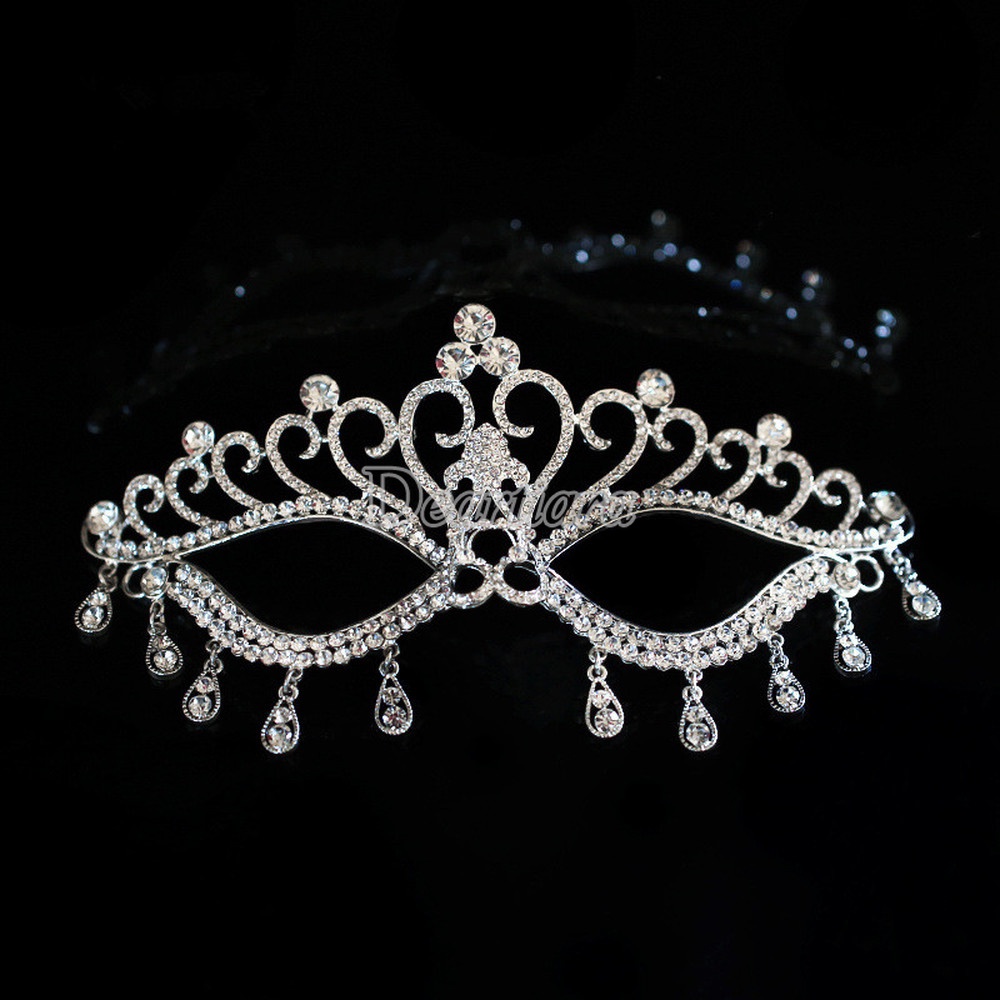 Mặt Nạ Cô Dâu Đính Tua Rua Pha Lê Thời Trang