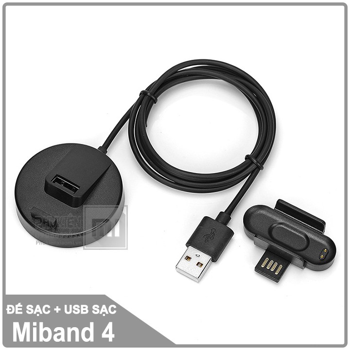 Đế sạc kẹp + USB sạc rời kẹp cho Xiaomi Miband 4