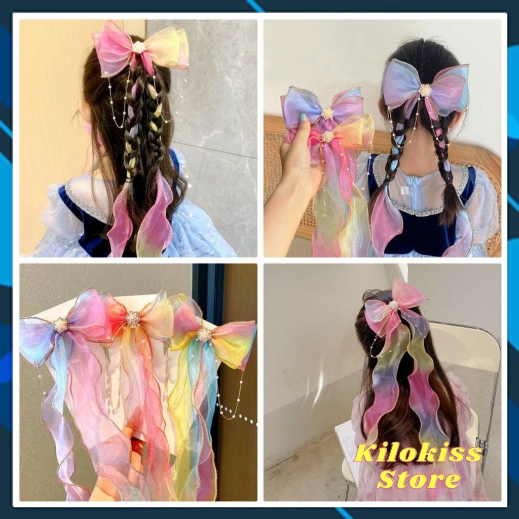 Nơ kẹp tóc cho bé