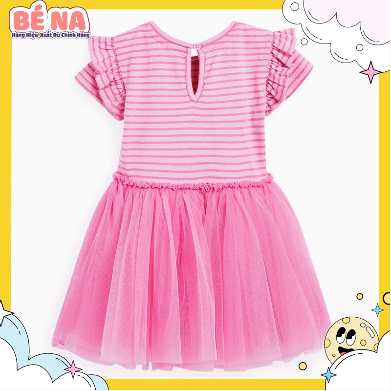 [ Hàng chính hãng ] Váy LITTLEMAVEN hồng chân ren thỏ cực đẹp cho bé gái