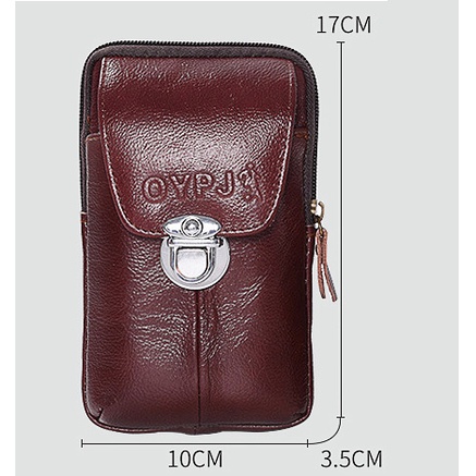 Túi da đeo hông  đựng điện thoại cài thắt lưng T16
