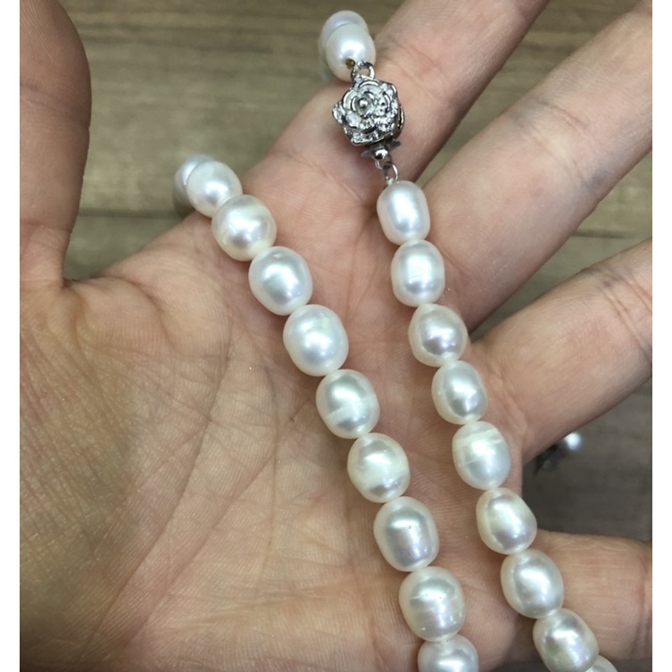 Bộ 3 món trang sức ngọc trai nhân tạo hạt gạo 8ly