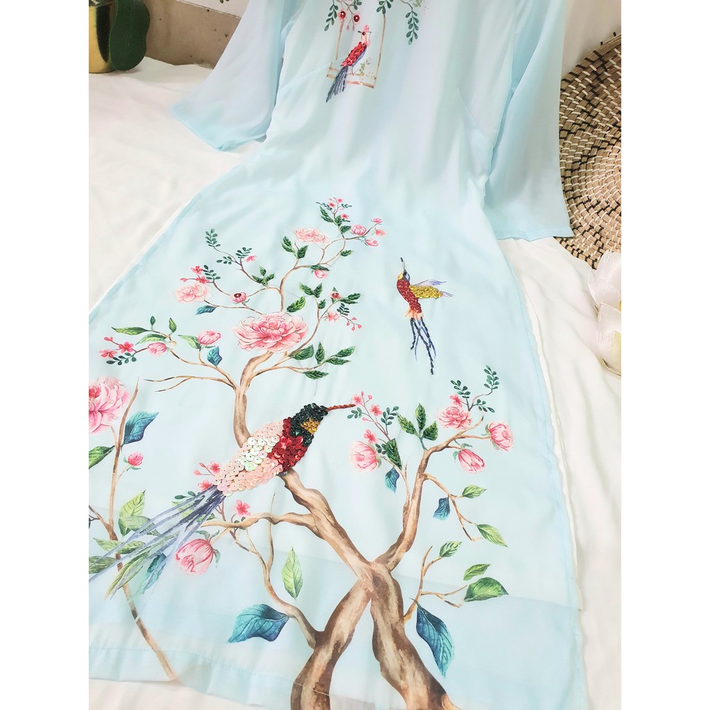 Áo dài nữ 🎀FREESHIP🎀 Áo dài cách tân đính hạt tay phối voan ao dai dinh da | BigBuy360 - bigbuy360.vn