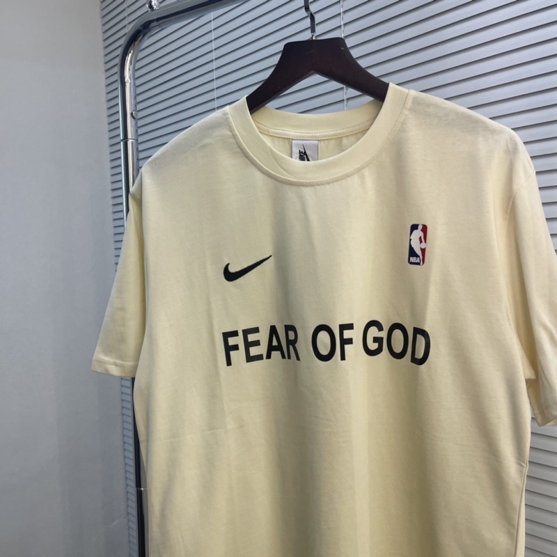 ⚡️[Mirror Quality] - Áo tee Fear of God FOG x NBA Warm Up Tee Cream, áo thun FOG NBA, thun FOG NBA