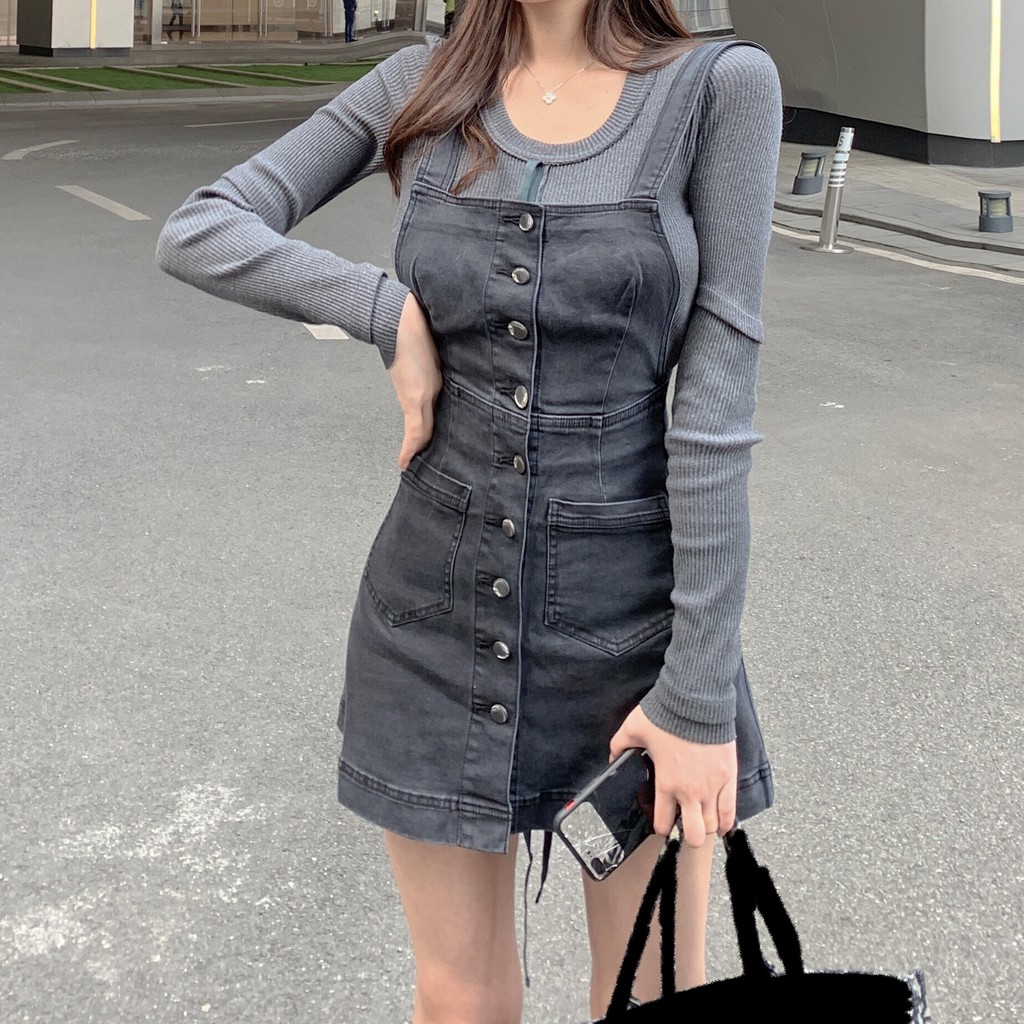 Thanh lý Set váy và yếm denim
