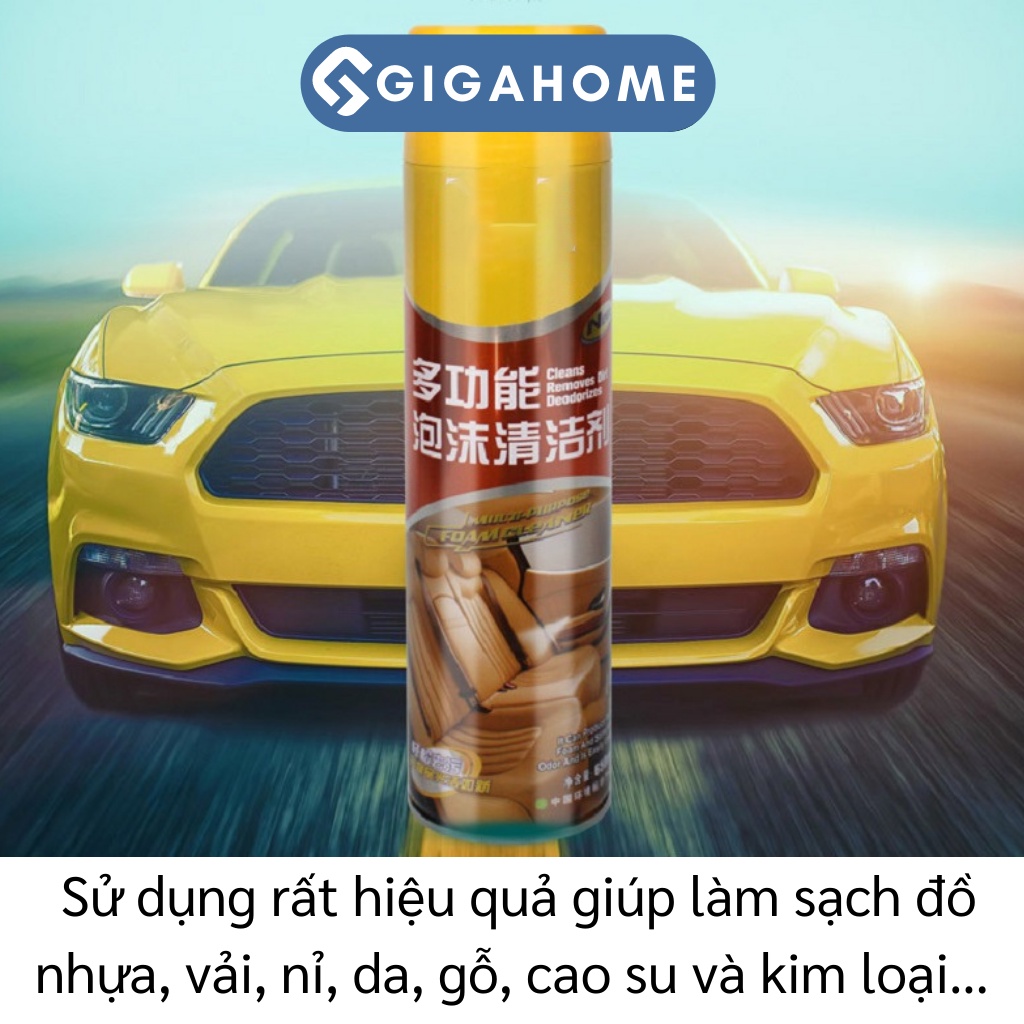 Chai Xịt Vệ Sinh Nội Thất Ô Tô 650ml GGIAHOME Làm Sạch Đồ Vải, Nỉ, Da Đa Năng 9418
