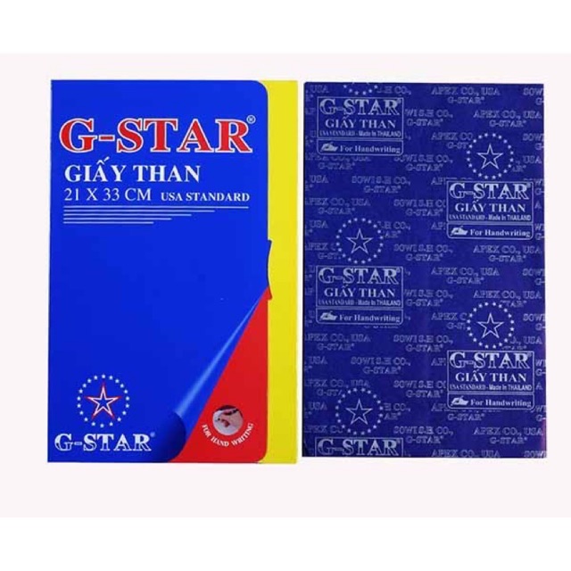 GIẤY THAN XANH GSTAR ( LẺ 10 TỜ)