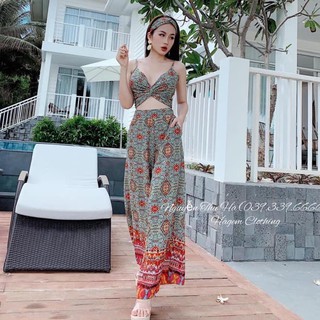 Set đồ Thổ Cẩm Boho tặng cài tóc