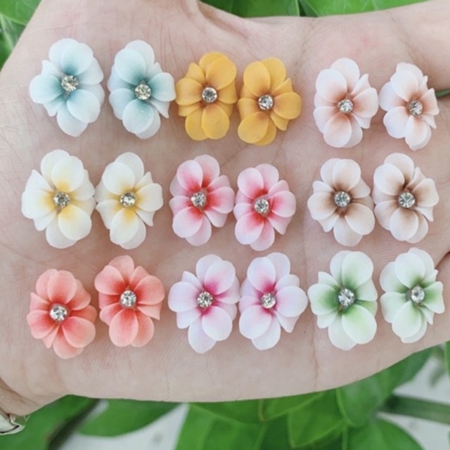 hoa nail - hoa bột - cúc 9 cánh
