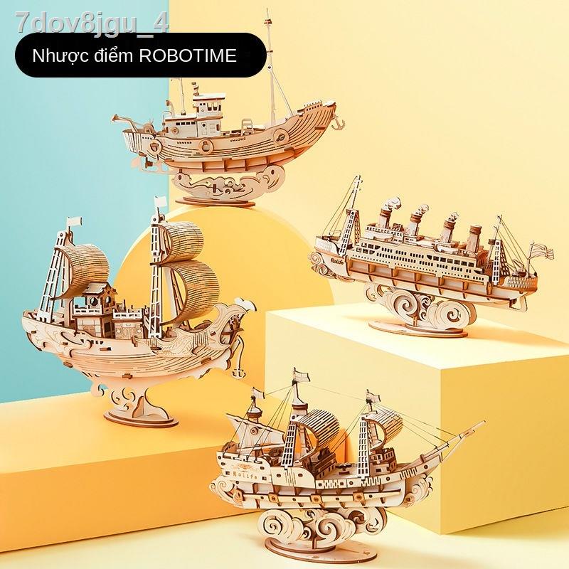 [Ảnh thật/Sẵn] Ruotai 3D Puzzle Mô hình tàu buồm bằng gỗ Tự làm đồ chơi lắp ráp tay Ý tưởng quà tặng sinh nhật – – top1shop