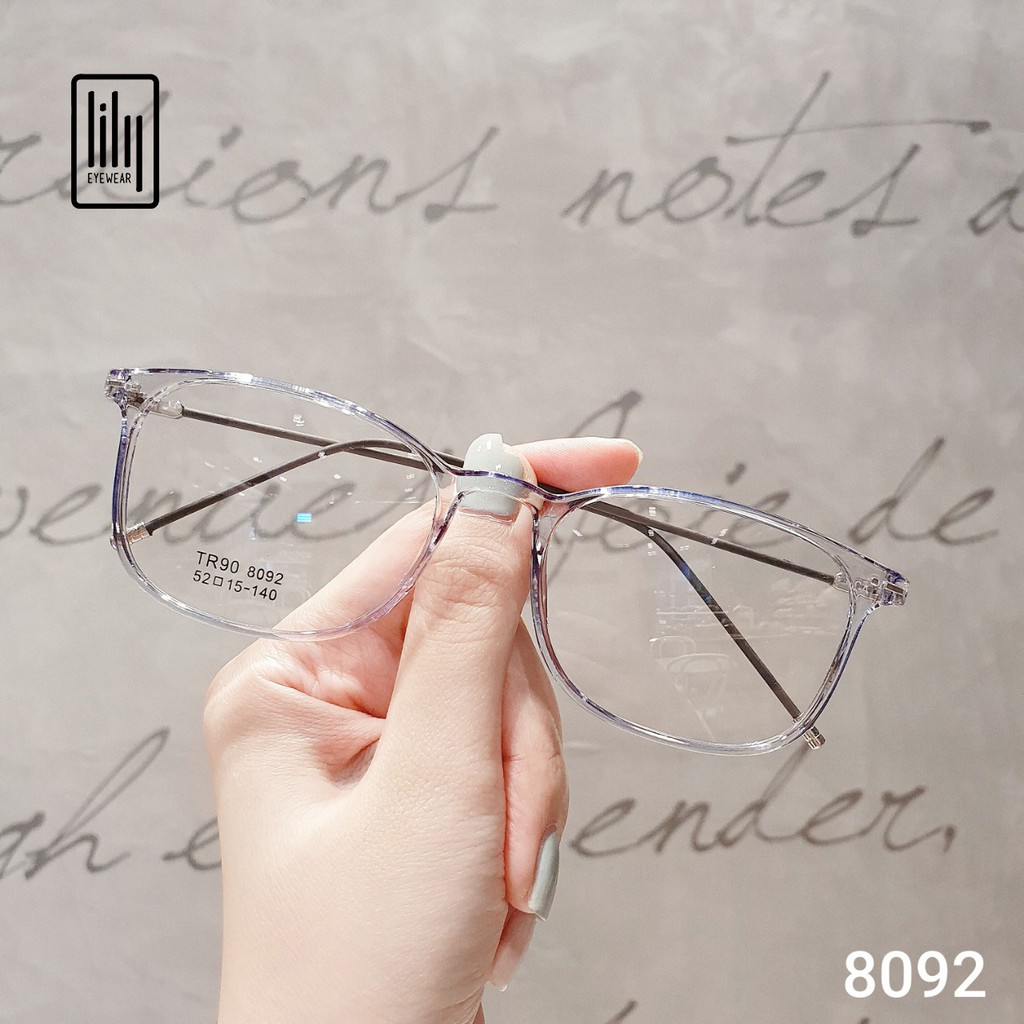  Gọng kính cận Lilyeyewear nam nữ, kiểu dáng mắt vuông, đa dạng màu sắc - 8092