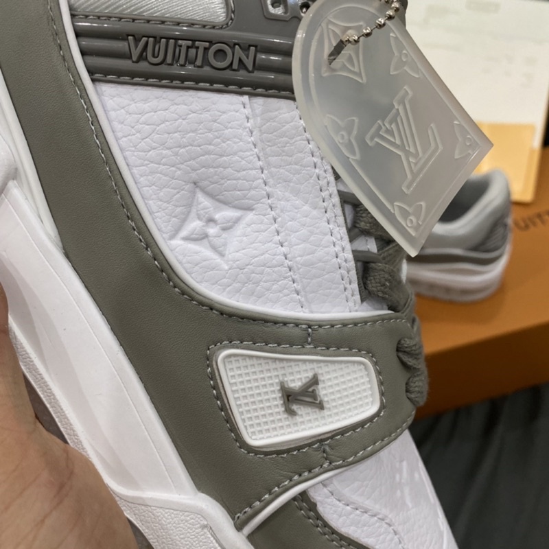 GIÀY L.V TRAINER SNEAKER WHITE GREY LAI AU