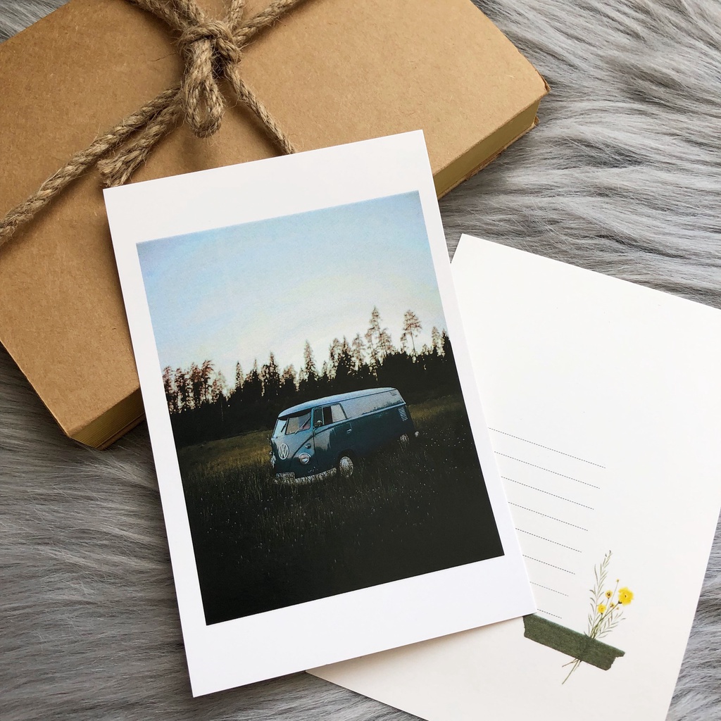 Postcard, Thiệp chúc mừng, Tranh trang trí BST Urban Thành thị  kèm bao thư Kraft