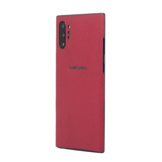 Ốp dán da Galaxy Note 10 plus - Da thật nhập khẩu cao cấp (Đỏ Mịn)