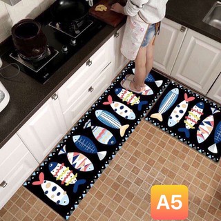 Thảm bếp - Bộ 2 thảm nhà bếp hình 5D