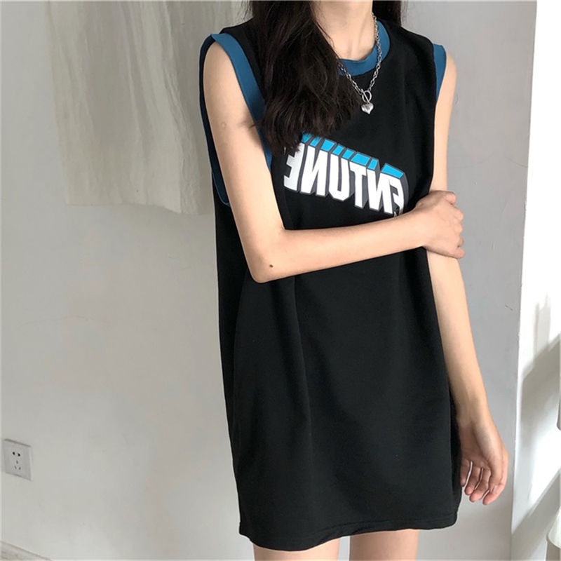 Áo Thun Sát Nách Dáng Rộng Phong Cách Thể Thao Thời Trang Mùa Hè Cho Nữ