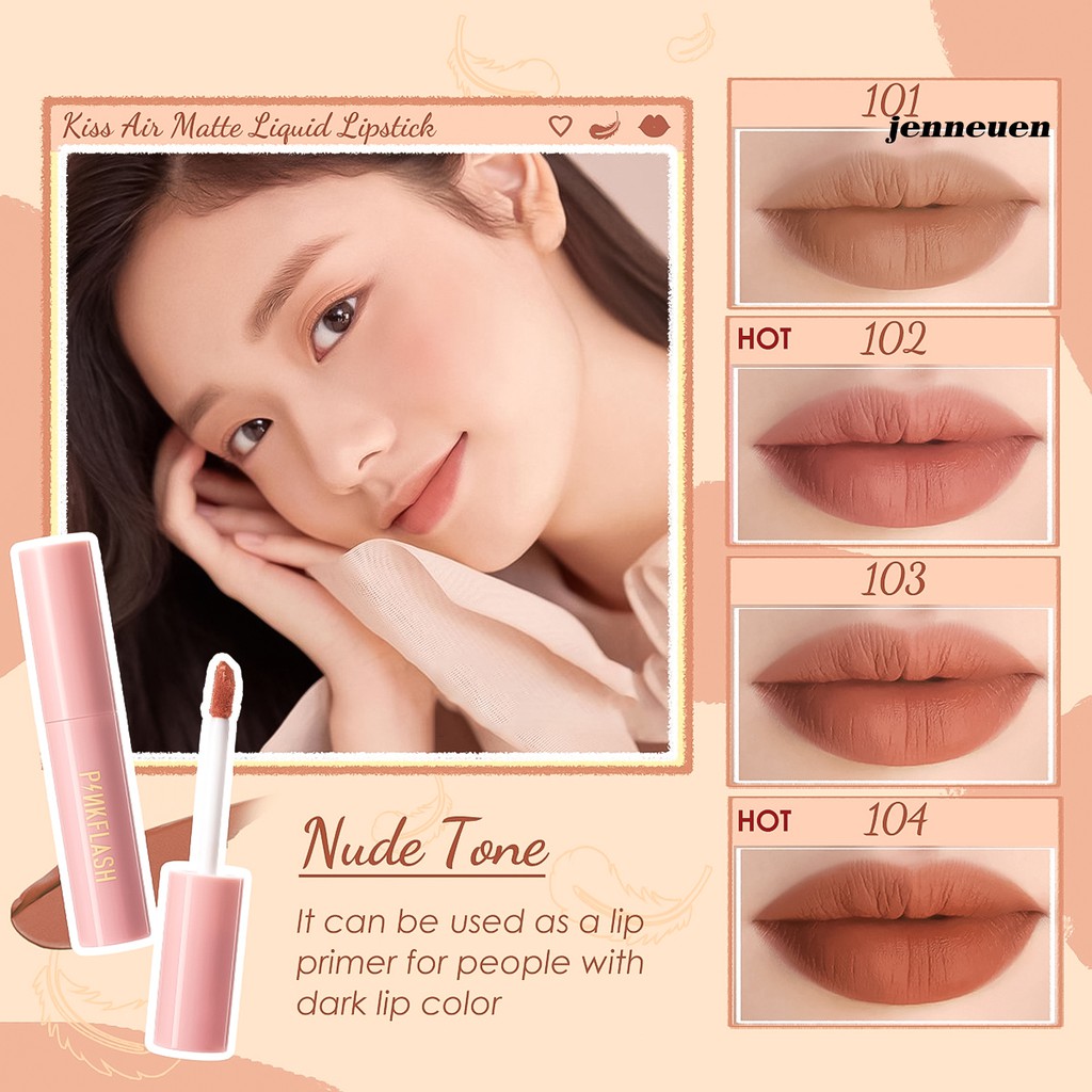 [Hàng mới về] Son môi dưỡng ẩm chống thấm nước lâu trôi trang điểm xinh xắn cho bạn nữ