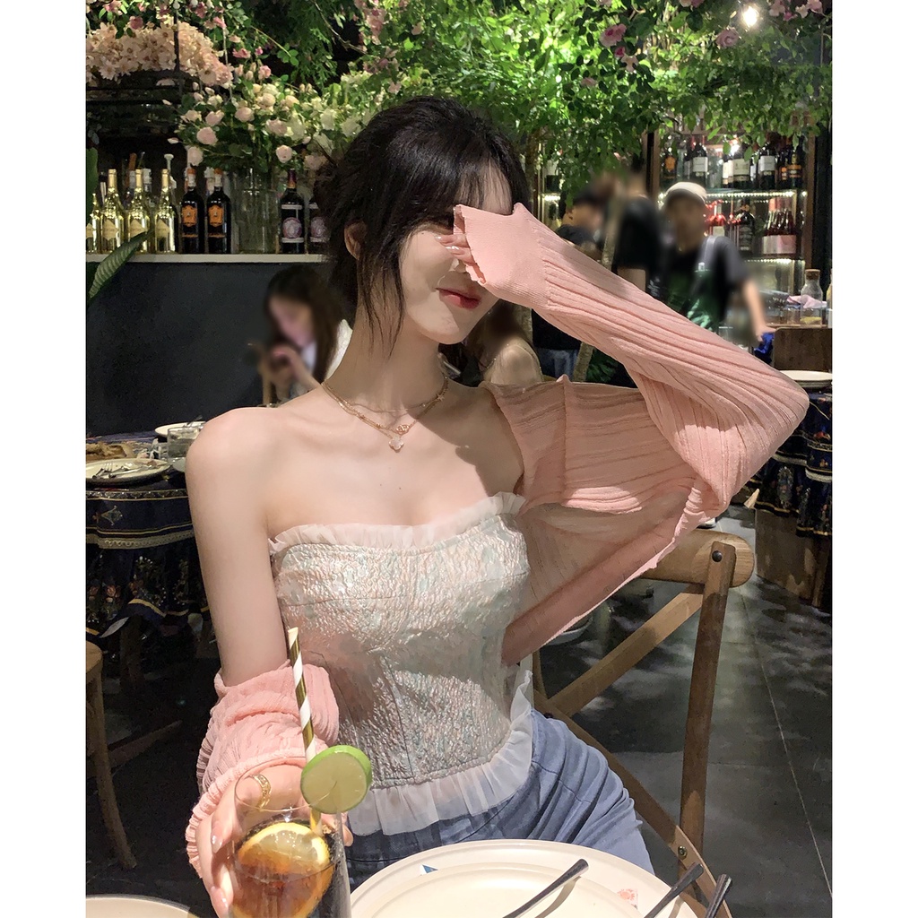 COZOK  Áo khoác cardigan tay dài dáng rộng chống nắng đa năng thời trang