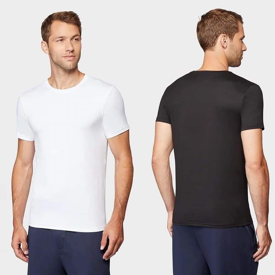 Áo Thun Nam Cổ tròn phông làm mát 32 độ cool mát lạnh mềm mát chỉ 2 màu trắng đen xuất dư XanhHouse