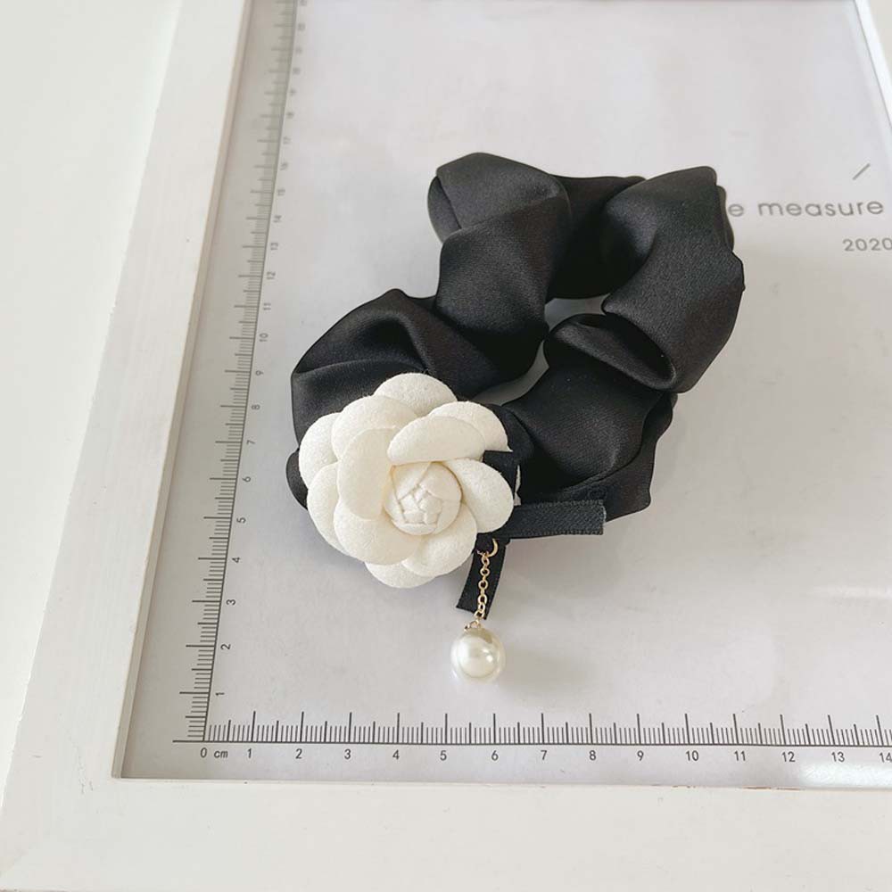 Dây thun cột tóc đính hoa phong cách Hàn Quốc cho nữ