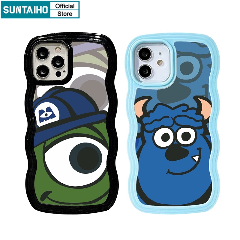 Suntaiho Ốp lưng iphone Ốp điện thoại mềm trong suốt in hình quái vật thích hợp cho iPhone 11 Pro 13 12 Pro Max X XS Max XR 7 8 Plus