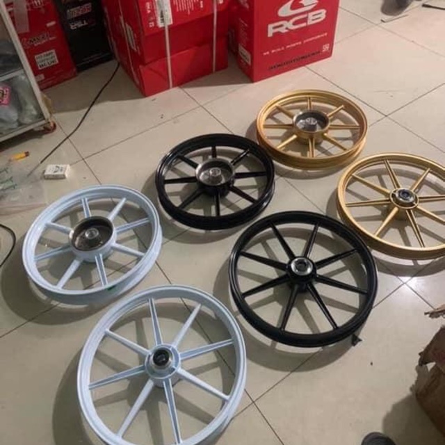 Mâm RCB 8 cây 1 đĩa size 1.6 1.85 chính hãng gắn Sirius , taurus , exciter