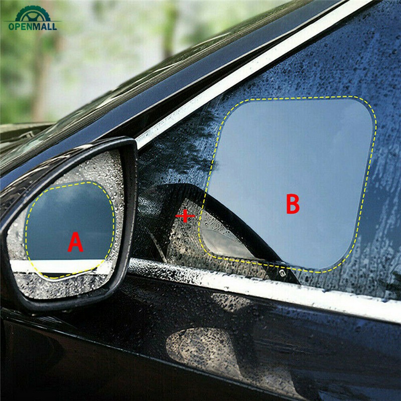 Bộ 2 miếng dán chống nước chống mưa chống chói bảo vệ cho cửa sổ xe hơi cỡ 20x17.5cm